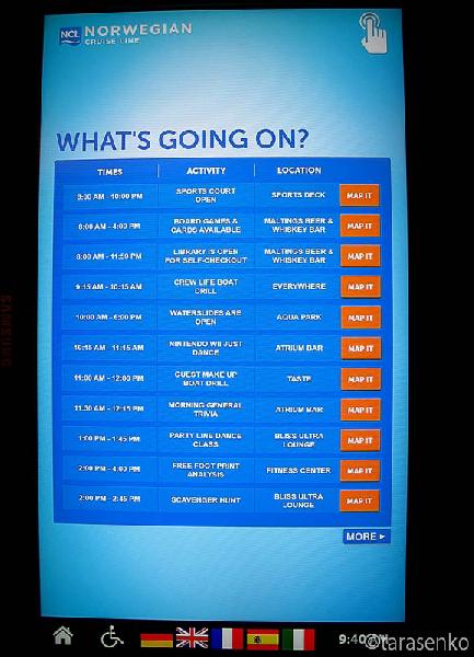 liner NCL Epic sea cruise description of what to do on the liner