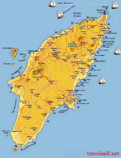 Карта Родоса